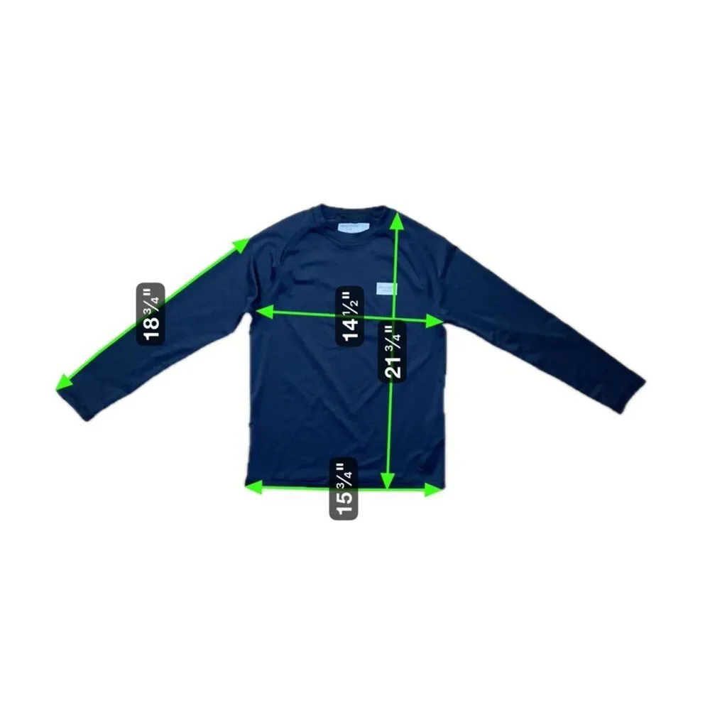Abercrombie Kids Boys Rash Guard UPF 40+ Swim Shirt Unisex Navy Blue Size 9/10